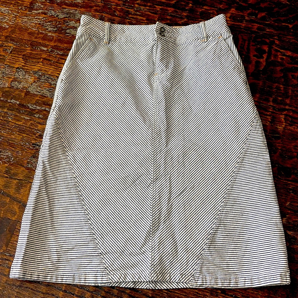 Anthropologie pilcro & letterpress striped denim skirt sz 26 or 4/6 small